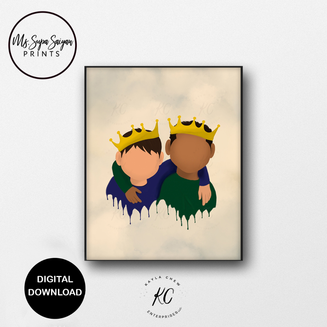 Two Young Kings Art Printable – Ms. Supa Saiyan Prints
